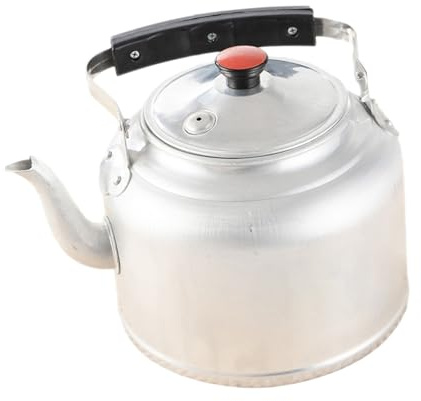Cabilock Bollitore Fischiante in Alluminio da 5l Fondo Piatto Resistente per Piano Induzione, Grande Capacità e Design Semplice per Casa e Ufficio Colore Casuale Stile Casuale