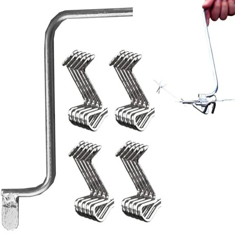 Barb Wire Fence Tightener - 20X Wire Fence Tools with Tightener Handle,Metal Farm Stretcher for Fast Tightening Post