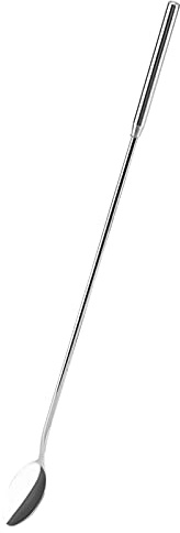 Riuulity Teardrop Bar Spoon, Stainless Steel Long Handle Cocktail Stirrer Spoon Mixing Bar Spoon with Fashionable Teardrop Shape, 12 Inches, Home, Cafe, Milk Tea Store, Bar