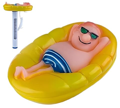Thermometre Piscine, Thermomètre Flottante Avec Ficelle, Facile À Lire Jauge De Température D'Eau Flottante, Pour Piscines, Spas, Hot Tubs, Aquariums, Les Étangs Du Poisson