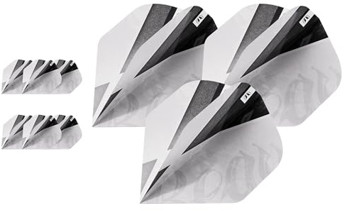 Target Darts Beau Greaves G1 Pro Ultra No. 2-Dart-Flights, 9er-Set | Profi-Zubehör, Multipack-Flight-Sets, Dart-Flight-Set, schwarz und grau