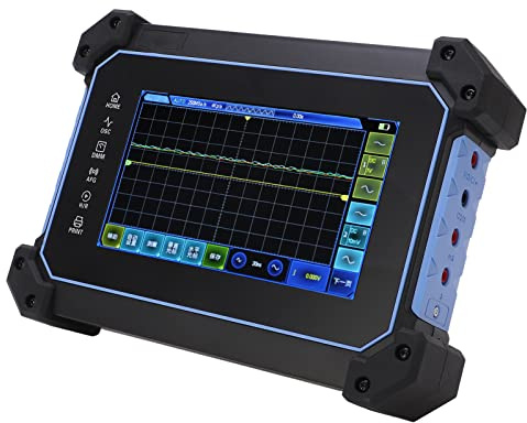 Plyisty Osciloscopio Multifuncional de Pantalla Táctil Multifuncional con Multímetro para Grabación y Análisis de Datos para Entusiastas y Profesionales de Bricolaje (Enchufe de la UE)
