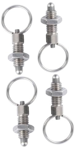 SOIMISS 4pcs Stainless Steel Spring Plunger Pins Knob Coupler Safety Fastening Pins for Machine Maintenance and Repair