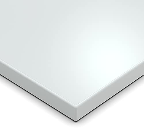 AUPROTEC Schreibtischplatte 19 mm 160x80 cm | wasserabweisend & Kratzfest | ideal für höhenverstellbare Tischgestelle in Homeoffice & Büro | Weiß | 2 mm ABS-Kante