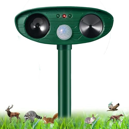 Répulsif Chat Ultrason, Répulsif Chat Exterieur, Répulsif pour Chats Solaire, répulsif à ultrasons avec Détecteur de Mouvement pour Jardin Cour Contre Les Chats Chiens Oiseaux Renards Rats