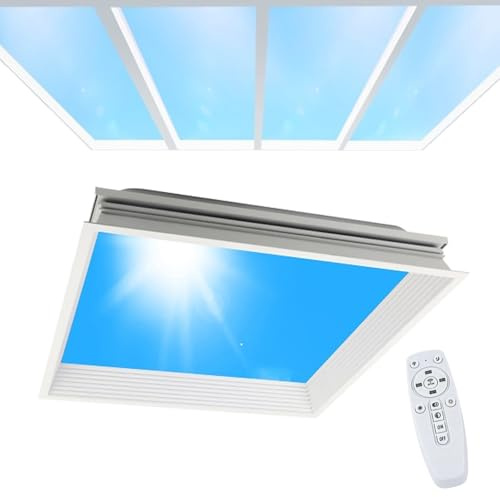 Intelligente Blauer Himmel-Leuchte, Deckenlampe mit natürlichem Tageslicht-Effekt, Sonnenlicht-Lampe zur Simulation natürlicher Einstrahlung, Künstliches Oberlicht mit einstellbarer Helligkeit