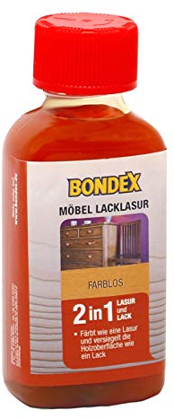 Bondex 0,15 Liter Möbel Lacklasur farblos Holzlack Lack Holzlasur Lasur