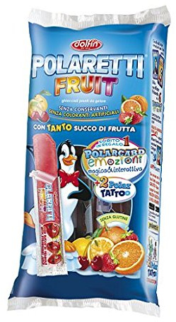 Polaretti Lot de 10 sucettes glacées aux fruits avec jus de fruits pour congélateur 40 ml