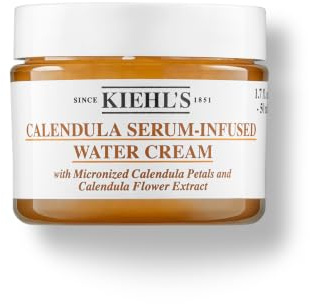 KIEHL'S Calendula Serum-Infused Water Cream, 50 ml, hautberuhigende leichte Feuchtigkeitscreme mit Ringelblumen-Extrakt für ein frisches, strahlendes Aussehen
