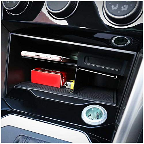 Muchkey Auto Armlehnenbox Aufbewahrungsbox Schwarz für Vlokswagen T-ROC