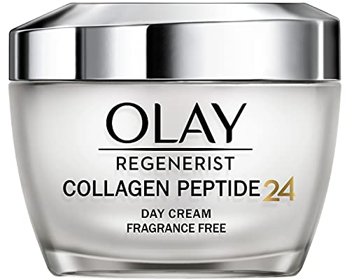 Olay Collagen Peptide 24 Crema de día (50 g) con péptidos de colágeno y vitamina B3, crema facial para mujer, fuerte, hidratante, para piel radiante, sin perfume