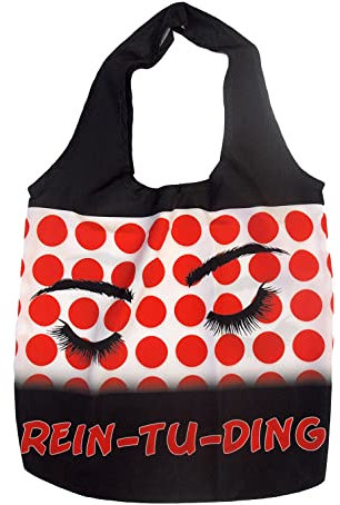 Generisch Einkaufsbeutel faltbar für die Handtasche - Motiv Rein-tu-Ding, lustig, aus Stoff, Einkaufstasche wiederverwendbar, Beutel