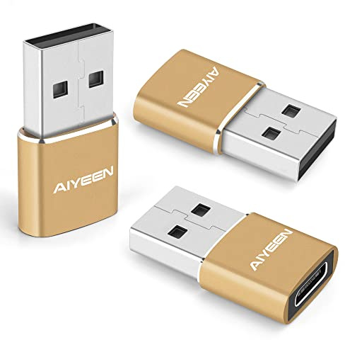 Adaptateur USB C Femelle vers USB A mâle amélioré, convertisseur de Type C vers USB A pour iWatch 7, MacBook, iPhone 11 12 13 14 Pro Max, iPad Mini 6, Samsung Galaxy S20 S21 S22 (Lot de 3)