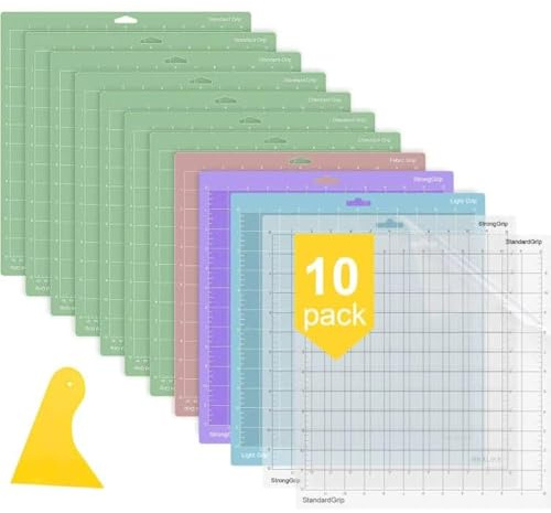 Cutting Mat for Cricut Maker,Variety Cutting Mat 12x12 Adhesive Cricket Cut Mats,10Pack Non-Slip&Durable Replacement Cutting Mat Compatible with Cricut Maker/Explore Air 2/Air/One