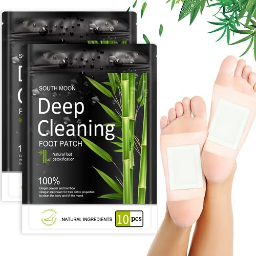 20 Stück Fußpflaster Detox, Entgiftungspflaster Füße,100% natürliche Fußpads Deep Cleansing Foot Pads, Entgiftung Original Cleansing Foot Pads Patch natürliche Fußpads für die Füße zur Stressreduktion
