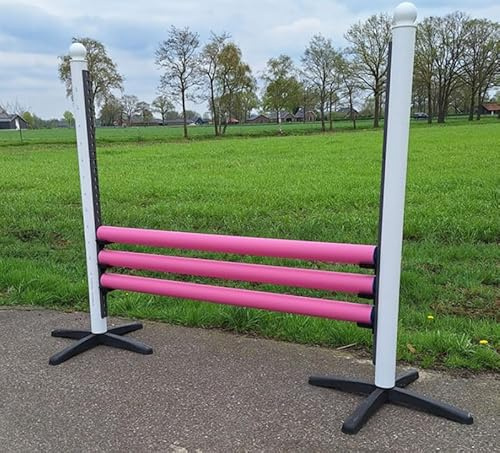 Kunsstoff Hindernisstange 175 cm - Rosa (Holzkern), 1 Stück ohne Zubehör
