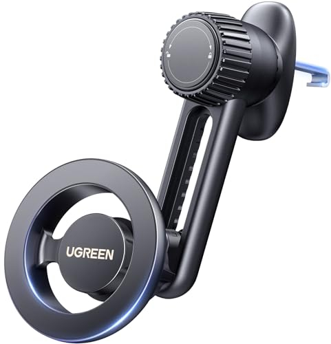 UGREEN MagSafe Autohalterung [Anti-Fall, Magnetverschluss] Handyhalterung Auto Magnet Kfz Handyhalterung für lüftung kompatibel mit iPhone 17 16 15 14 13 12 Pro Max Plus Mini, MagSafe Hülle