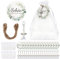 YANGUN 30 Sets Schutzengel Anhänger, Gastgeschenke Taufe Hochzeit mit Organza Tasche und Kraftpapier Anhänger (Art Deco)