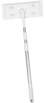 Electrostatic 3 Section Telescopic Rod Mop with Removal Dust | Aluminum Alloy Shaft, Microfiber Flat Head, 360 Degree Swivel Joint, Home Cleaning Use