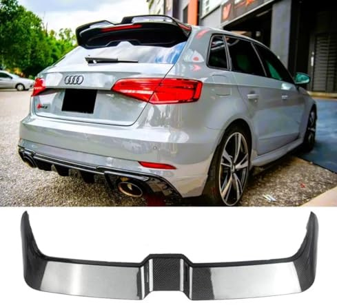For Auto Perfectionists UK Rear Roof Spoiler Compatible With Audi A3 S3 RS3 8V Sportback 2013-2020 ABS Carbon Fibre
