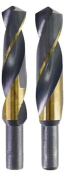 Broca helicoidal de vástago de 14mm, 2 uds., con adaptador, broca HSS, perforación for Metal cobalto, plástico, tubos de PVC, herramienta for hacer agujeros de 14mm-25mm(25mm)