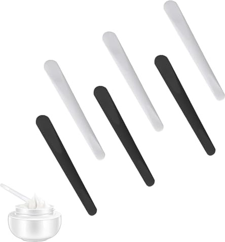 12 Pcs Makeup Spatula, Mask Spatula, Cream applicator, Mini Spatula, Cosmetic Spatulas, Beauty Tool, Mixing Sampling, Black, White