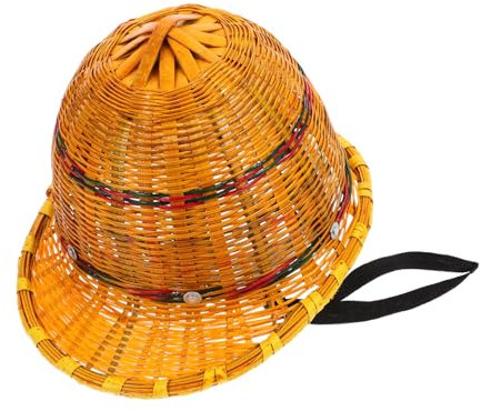 DIYEAH Casco Sicurezza in Bambù Cappuccio Protettivo Elmetto Per Lavoratori Esterni Casco Protezione