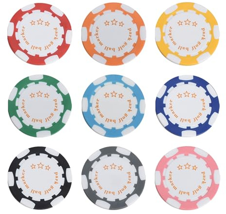 Poker Chip Ball Marker Golf | Poker Chip Ball Marker Set, Sportivi novità 9X per Uomini Golfisti Adulti Campo