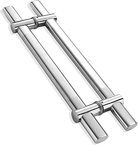 OWIEN Moderne Haustürgriffe, Verstellbarer Griff, Edelstahl-Türgriff von Stange zu Stange, zweiseitige Schiebetürgriffe(40cm)