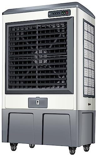 Enfriador de aire industrial con tanque de agua de 120L, suministro de aire de gran angular, ventilador eléctrico, enfriamiento forzado por viento de tres velocidades, viento oscilante de gran ángulo