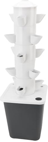 Depisuta Système de Culture Hydroponique, 15 Trous Tour de Jardin Hydroponique Vertical avec Réservoir D'eau 10L, Kit de Germination des Plantes pour le Jardinage Amateur, Tour de Culture (Prise UE)