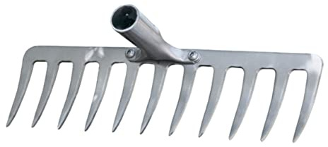 TOYANDONA 2 Piezas Rastrillo de Jardín de Hierro con Dientes Resistente y Multifuncional para Arado y Escarificado de Césped y Suelo Herramienta Agrícola Duradera para Exteriores