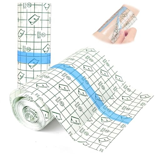 2 Rollen Tattoo Folie Heilung 15cm x 5m Second Skin Tattoo PU Folie Tape | Wasserdicht Duschpflaster Groß, Transparente Klebebandagen Pflaster für Tattoo Aftercare, Schwimmen und Alltag, Atmungsaktiv