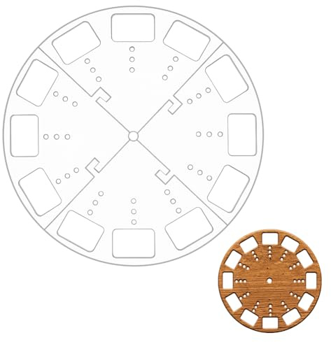 BENECREAT 4 pz Modelli di Orologio In Acrilico Trasparente, Stencil per Quadrante di Orologio Da 30cm per La Lavorazione Del Legno Fai Da Te, Modello di Intarsio, Guida e Strumenti