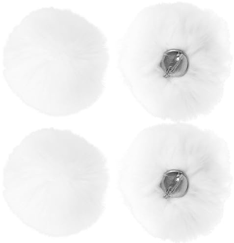 BESTonZON 4stücke Flauschige Pompons Abnehmbare Pompon-hutdekoration Pompon-dekoration für Kleidung und Diy-projekte Flauschige Bommel mit Nadel Kleiner Pompon-anhänger für Schuhe und Gepäck