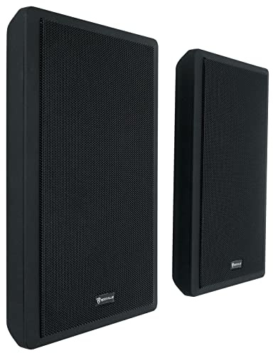 Rockville RockSlim Pair Black 5.25 240W Home Theater Speakers, 8 Ohm, Slim Wall-Mount Design, Clear Audio, Durable Build, for Home Theater Enthusiasts