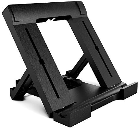 WD&CD Supporto Tablet/Telefono, Universale Multi-Angolo Regolabile Supporto Portatile, Supporto per 7-11 '' Telefono Cellulare e Tablet, Nero