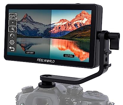 FEELWORLD F6 Plus V2 6 pollici DSLR Camera Field Touch Screen Monitor Piccolo Full HD 1920x1080 IPS Video Peaking Focus Assist 4K HDMI DC Ingresso Output Include Tilt Arm