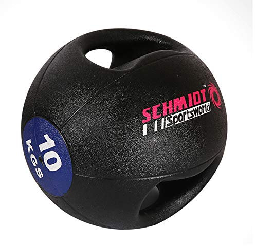 Medizinbälle Hua Home Fitness-Solid-Medizin-Kugel, Doppelte Griffgummi-Hüpfkugel, Für Männer Und Frauen Zum Ausbilden Von Balance-Bällen, 3kg, 4kg, 5kg, 6kg, 7kg, 8kg, 9kg, 10kg (Size : 10kg)