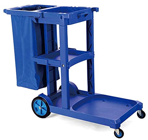 YGCBL Multifunctional Storage Trolley,Carts,Serving Cart Trolley Rolling Housekeeping Cart for Hospitality, Hotel, Restaurant Industrial - Commercial Janitorial Cleaning Trolley with Bag Wheels,Gray,
