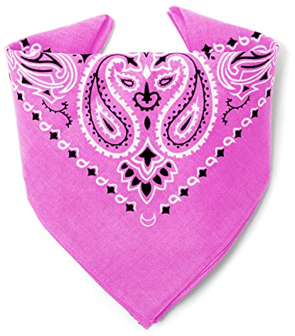 ...KARL LOVEN Bandana 100% Baumwolle Premium-Qualität für Damen Herren Halstuch Kopftuch original Paisley Muster Headwear Haar Schal Ansatz Handgelenk Kopf Biker