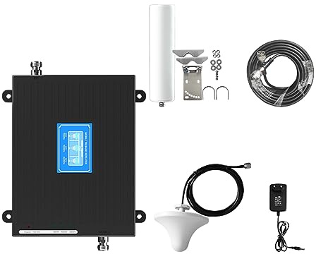 JMT Amplificador de señal celular de triple banda 4G 2G 3G 4G repetidor 900+1800+2100Mhz GSM/DCS/WCDMA amplificador de señal (Combo A)