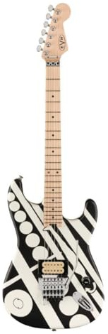 EVH Striped Series Circles White and Black - E-Gitarre