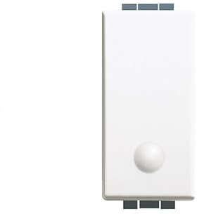 Conmutador 1 Módulo 16A Blanco, diseño elegante, ideal para controlar luces y dispositivos eléctricos en hogares y oficinas.