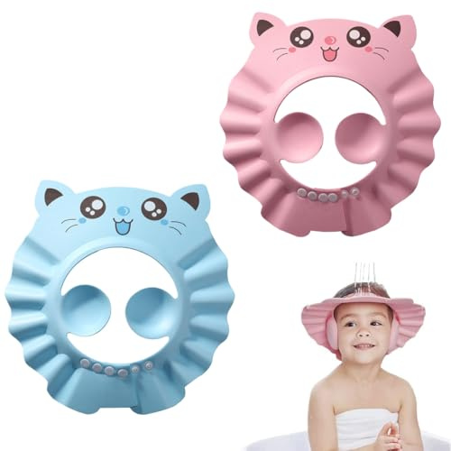 WUMZIRA Duschhaube Kinder, Baby Duschhaube, Kinder Shampoo Kappe, Haarwaschhilfe Kinder, Shampoo Schutz für Kinder, Wird zum Schutz von Augen und Ohren verwendet, für Kinder Mehr als 6 Monate
