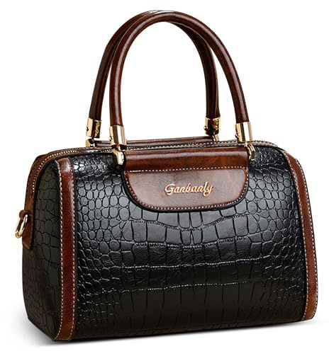 DORRISO Elegante Einfach Damen Handtaschen Henkeltaschen Stilvoll Damen Umhängetasche Anti-Dieb Sicher Leicht Reisen Urlaub Einkaufen Party Büro Wasserdicht PU Leder Schwarz