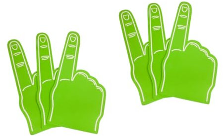 BESPORTBLE 6stücke Eva Schaumstoff Finger Cheerleading Requisiten Für Sportevents Schaumhände Als Partydekoration Und Fanartikel Für Fußballspiele Und Feiern