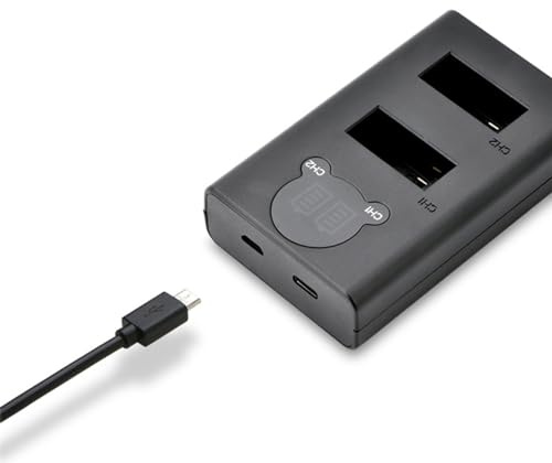Cargador de batería de cámara de acción de 5 V 2 A, cargador dual USB para cámara de acción GoPro Max, salida de 700 mA
