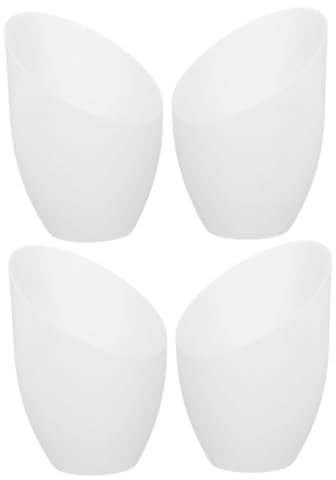 EXHUMKY 4stücke Weiße Kunststoff Lampenschirme Für Stehlampe Loch Schlichtes Design Eleganter Ersatz Für Wohnraumbeleuchtung Langlebig Und Installieren