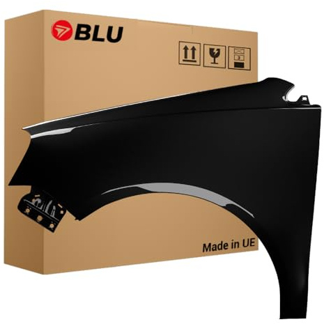 BLU Kotflügel Passend für Volkswagen Polo 9N3 IV 4 LIFT LC9Z Links Schwarz | 2005-2009 | Vorderseite Vorne | Lackiert | Einbaufertig